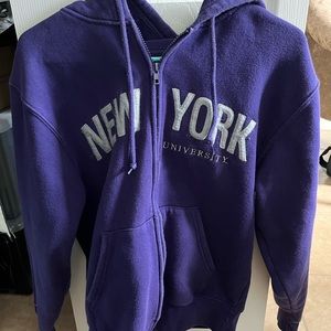 Size Small women’s NYU hoodie - purple